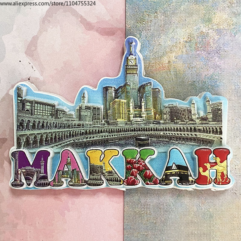 Art Craft Magnet - Mekke 3D buzdolabı mıknatısı Turist hediyelik