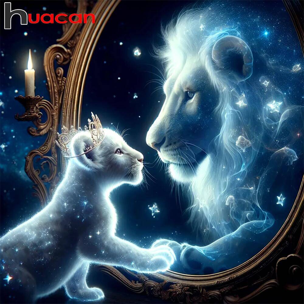 Art Craft Lion - Huacan Elmas Boyama Hayvan Köpek Yeni