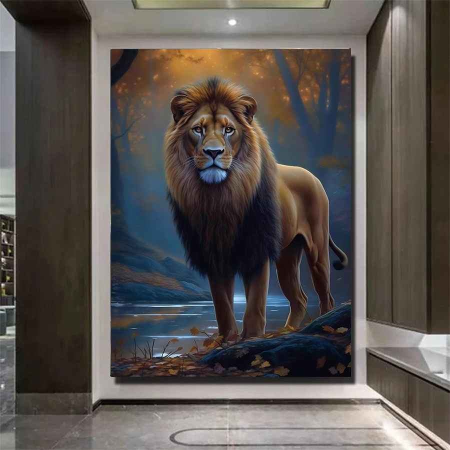 Art Craft Lion - 5D Elmas Sanat Seti Orman Hayvan