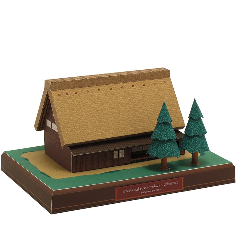 Art Craft With Cardboard - Japonya Yazlık Gasshozukuri Mini 3D Kağıt