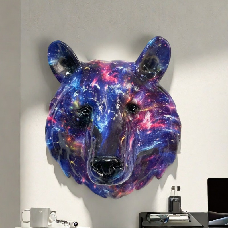 Art Craft Lion - Vintage Tarzı Reçine Hayvan Duvar Dekoru