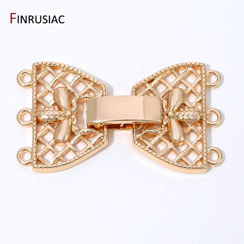 Art Craft Ideas - 14K Altın Kaplama Pirinç 3 Sıralı