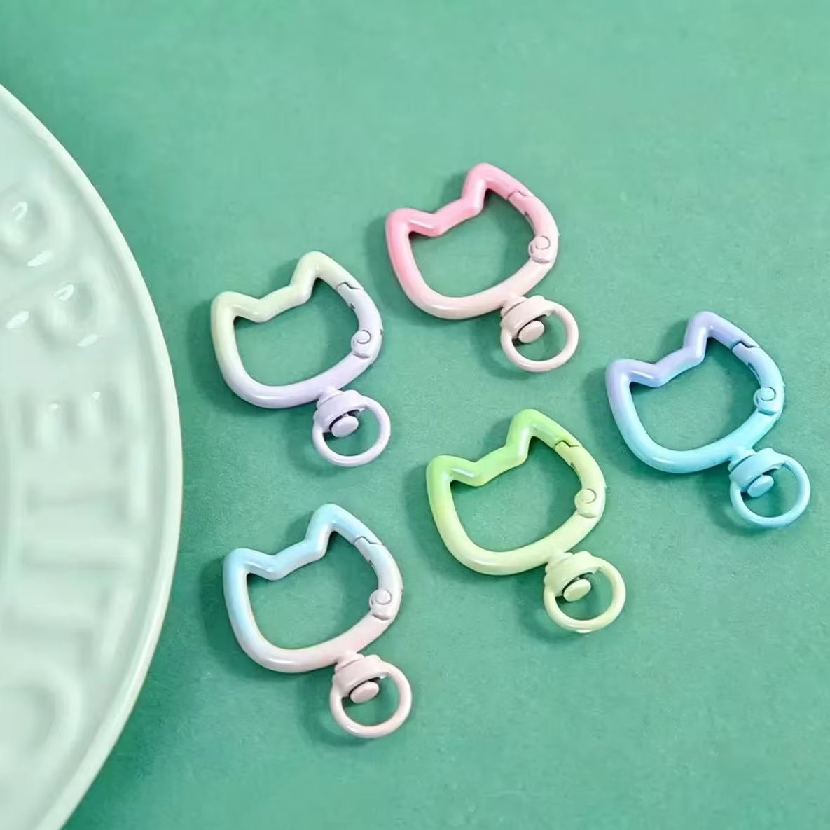 Art Craft Ideas - 5-10 adet degrade sevimli kedi toka