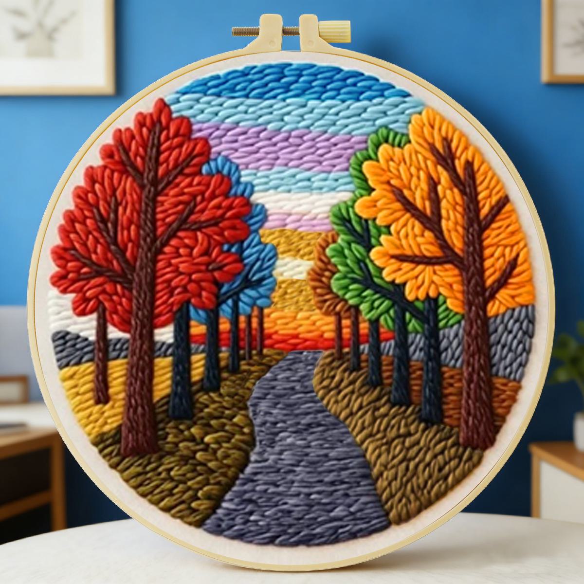 20X20CM/7.87 inç Manzara Desen - Punch Needle Kit incelemesi ve fiyatı