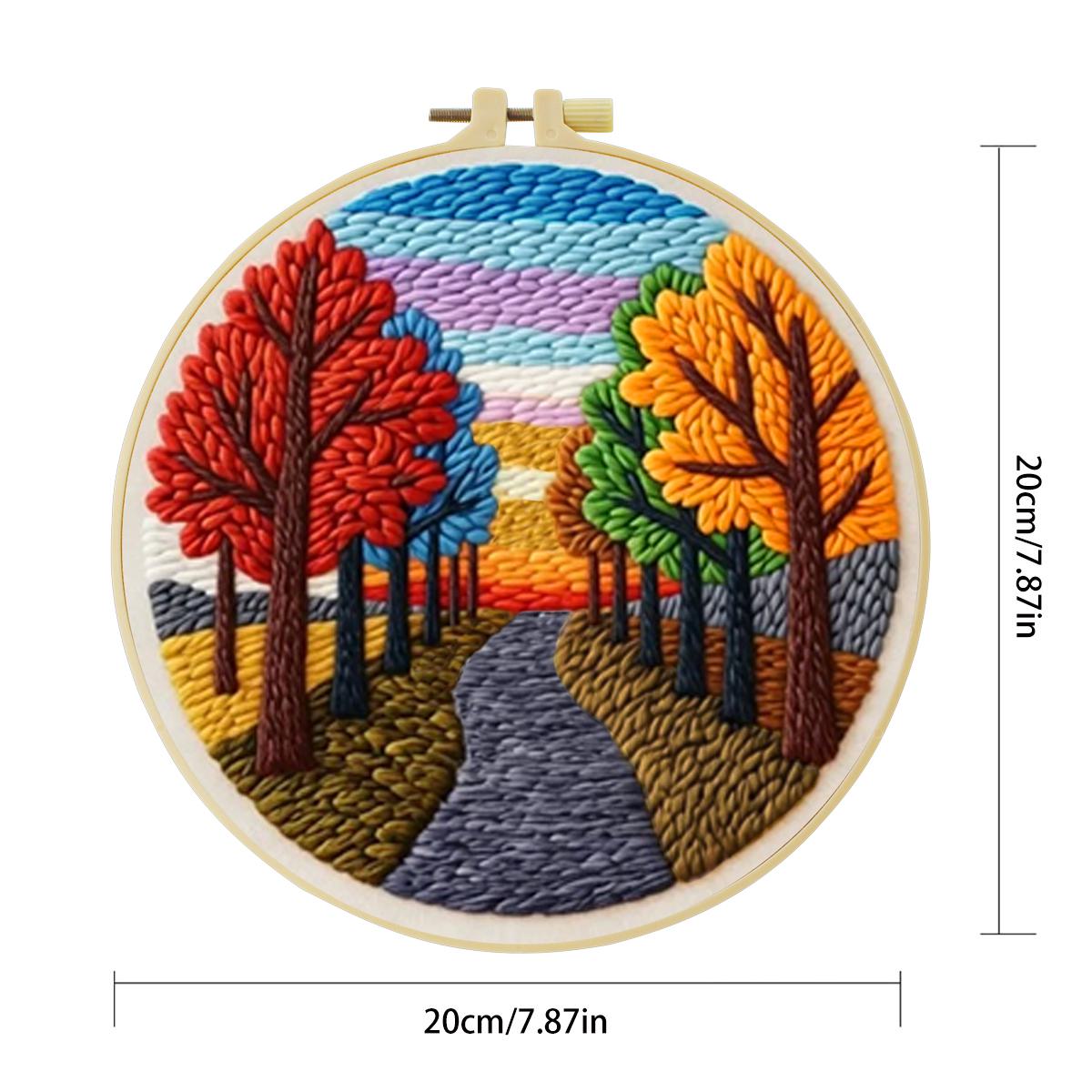 20X20CM/7.87 inç Manzara Desen - Punch Needle Kit incelemesi ve fiyatı