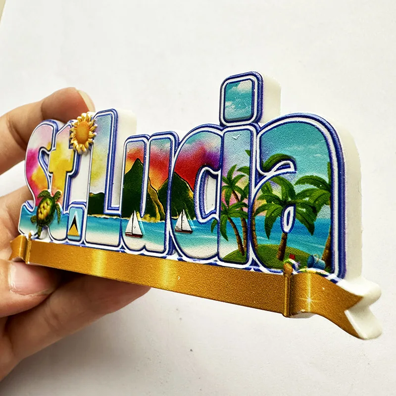 St. Lucia West Indies, Plaj 3D - Art Craft Magnet incelemesi ve fiyatı