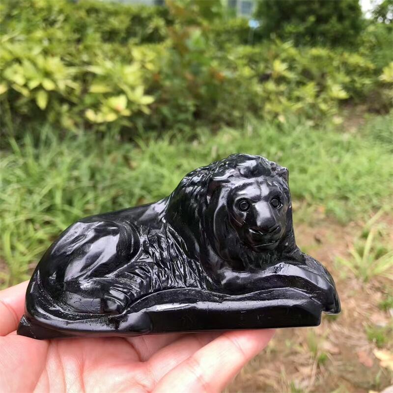 Doğal Siyah Obsidyen Aslan Oym - Art Craft Lion incelemesi ve fiyatı