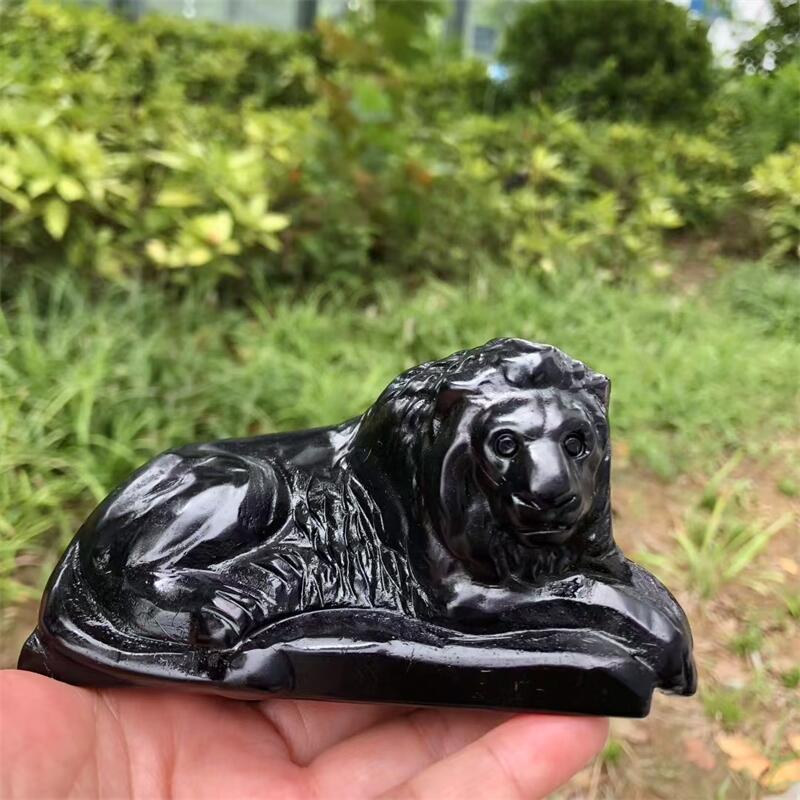Doğal Siyah Obsidyen Aslan Oym - Art Craft Lion incelemesi ve fiyatı