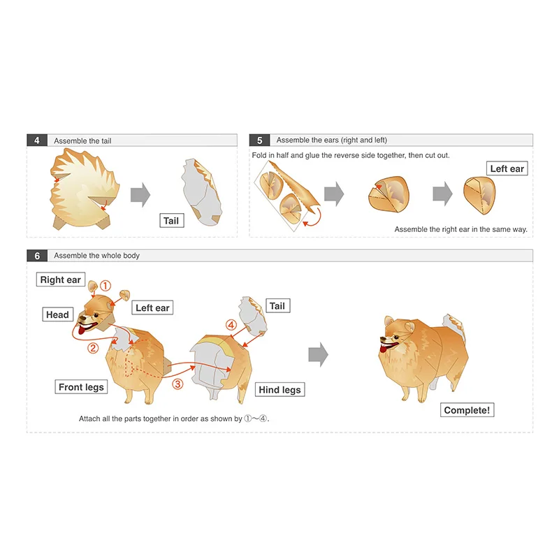Pomeranian Köpek Katlanır Orig - Art Craft With Cardboard incelemesi ve fiyatı