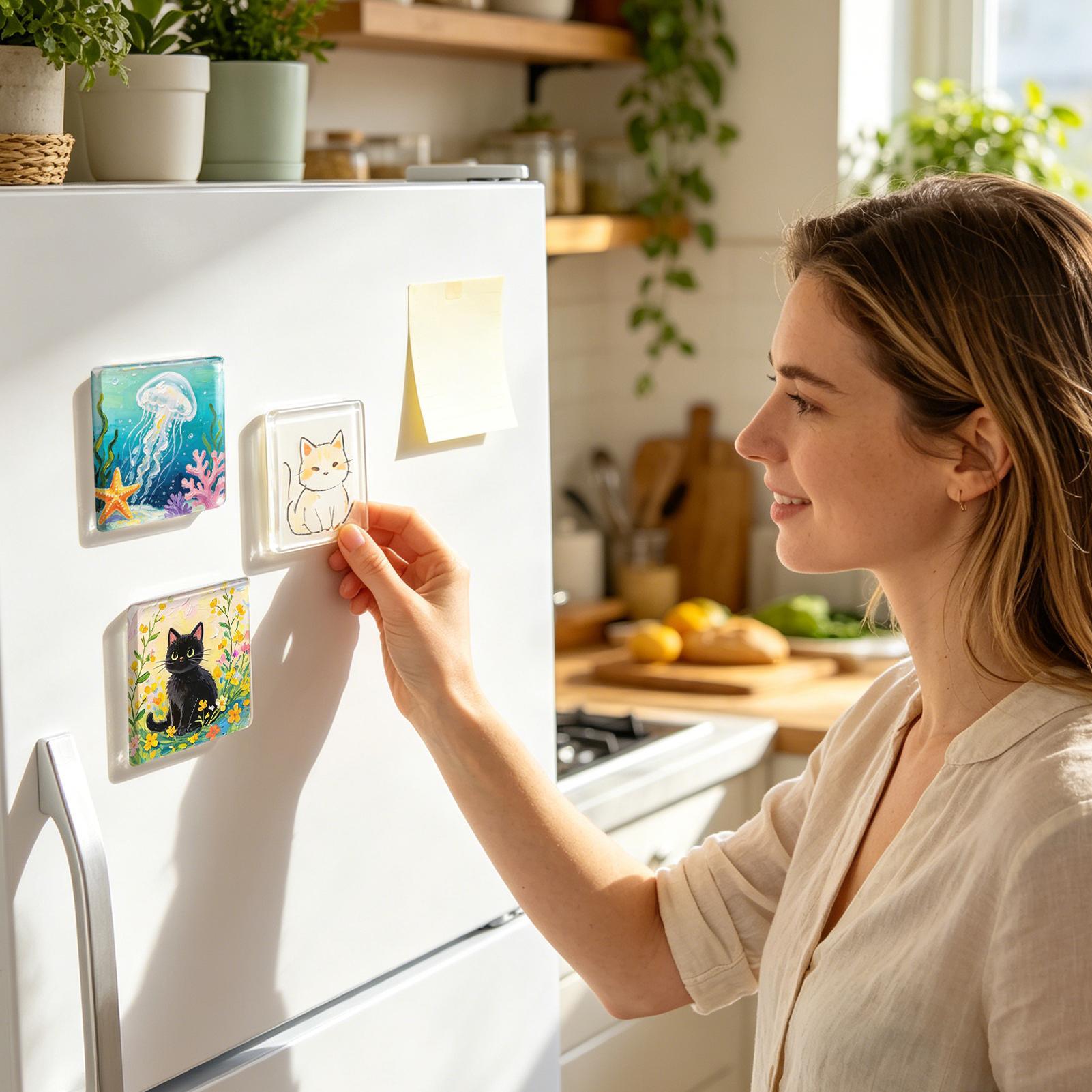 Kare Akrilik DIY Buzdolabı Mık - Art Craft Magnet incelemesi ve fiyatı