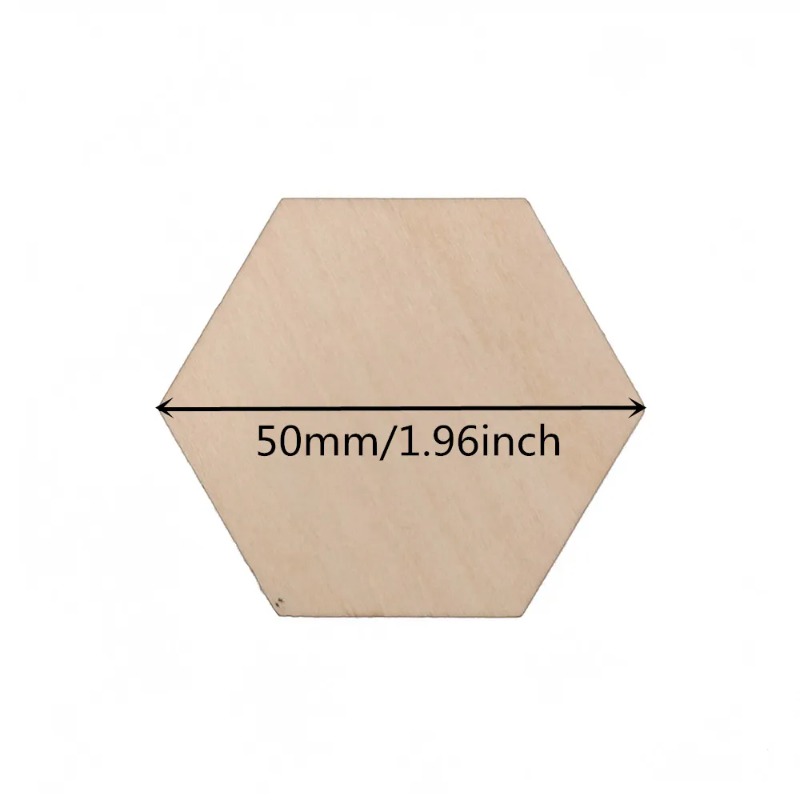 10-120mm Ahşap Altıgen Boş Dil - Art Craft For Christmas incelemesi ve fiyatı