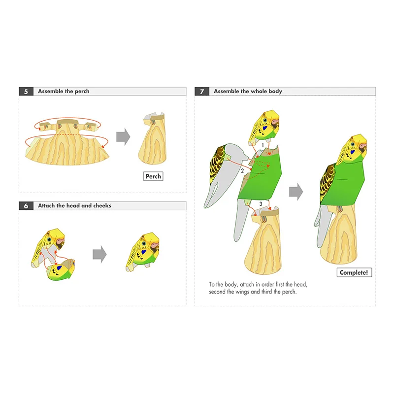 Muhabbet kuşu Papağan Kuş El Y - Art Craft With Cardboard incelemesi ve fiyatı