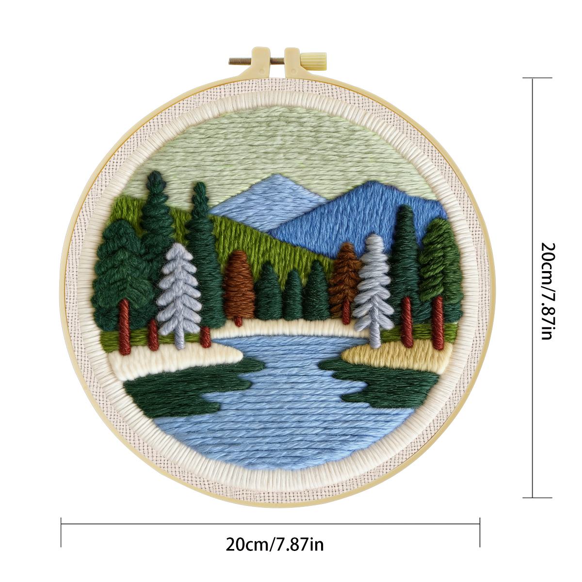 20X20CM/7.87 inç Manzara Desen - Punch Needle Kit incelemesi ve fiyatı