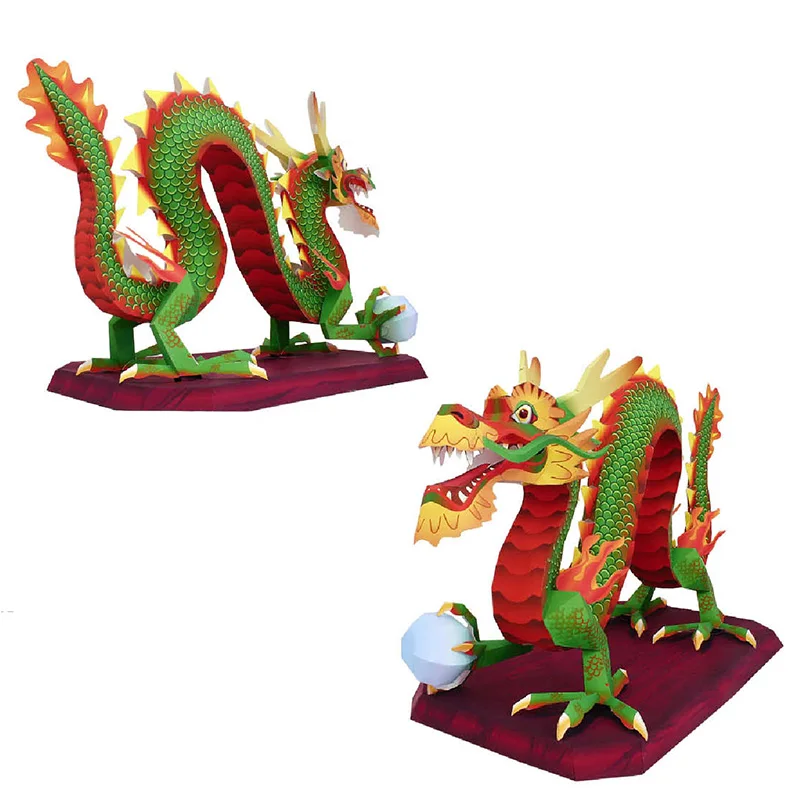 Çin Ejderha Loong El Yapımı Or - Art Craft With Cardboard incelemesi ve fiyatı